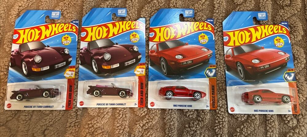 2025 HOT WHEELS THEN AND NOW #239 PORSCHE 911 TURBO CABRIOLET 928S 1983 Lot